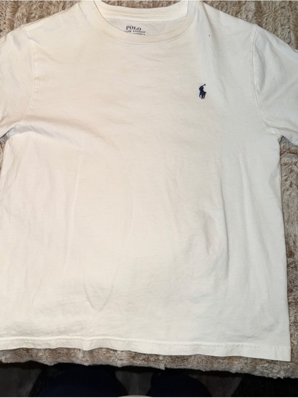 Polo by Ralph Lauren White Short Sleeve Tee with Navy Pony